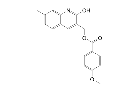 (2-hydroxy-7-methyl-3-quinolinyl)methyl 4-methoxybenzoate