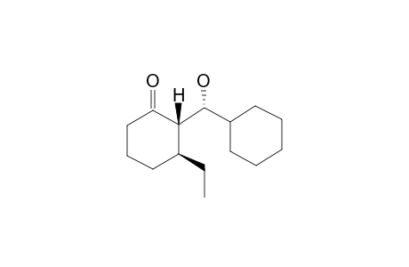 ERYTHRO-(2R*,3R*)-2-[(S*)-CYCLOHEXYL-(HYDROXY)-METHYL]-3-ETHYLCYCLOHEXANONE;ERYTHRO-ISOMER