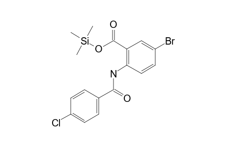 5-Bromo-2-[(4-chlorobenzoyl)amino]benzoic acid, 1tms derivative