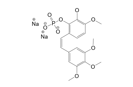 (Z)-1-[3',4',5'-TRIMETHOXYPHENYL]-2-[2''-[(DISODIUM)-PHOSPHATE]-3''-[HYDROXY]-4''-METHOXYPHENYL]-ETHENE