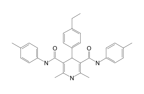 4-(4-Ethylphenyl)-2,6-dimethyl-3,5-bis-N-(4-methylphenyl)-carbamoyl-1,4-dihydro-pyridine