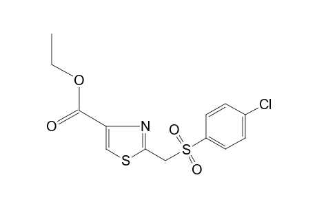 2-{[(p-chlorophenyl)sulfonyl]methyl}-4-thiazolecarboxylic acid, ethyl ester