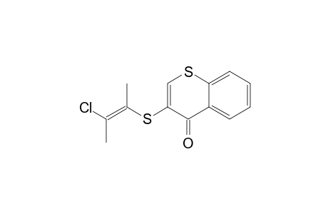 4H-1-Benzothiopyran-4-one, 3-[(2-chloro-1-methyl-1-propenyl)thio]-, (E)-