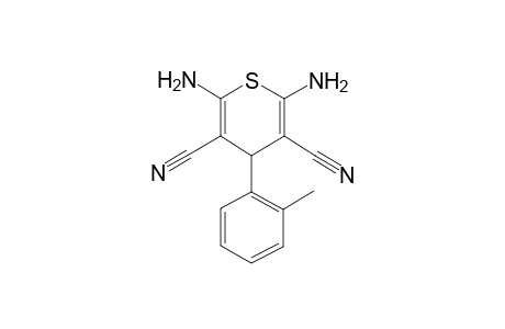 4H-thiopyran-3,5-dicarbonitrile, 2,6-diamino-4-(2-methylphenyl)-