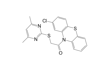1-(2-Chloranylphenothiazin-10-yl)-2-(4,6-dimethylpyrimidin-2-yl)sulfanyl-ethanone