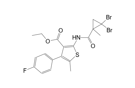 ethyl 2-{[(2,2-dibromo-1-methylcyclopropyl)carbonyl]amino}-4-(4-fluorophenyl)-5-methyl-3-thiophenecarboxylate