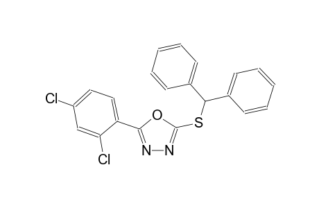 2-(benzhydrylsulfanyl)-5-(2,4-dichlorophenyl)-1,3,4-oxadiazole