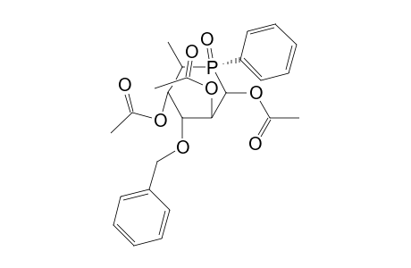 1,2,4-Tri-O-acetyl-3-O-benzyl-5,6-dideoxy-5-[(R)-phenylphosphinyl]-.alpha.-D-altropyranose