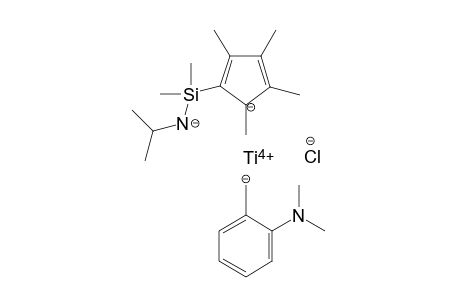 Titanium(IV) (2-(dimethylamino)phenyl)methanide (dimethyl(2,3,4,5-tetramethylcyclopenta-3,5-dien-2-ide-1-yl)silyl)(isopropyl)amide chloride