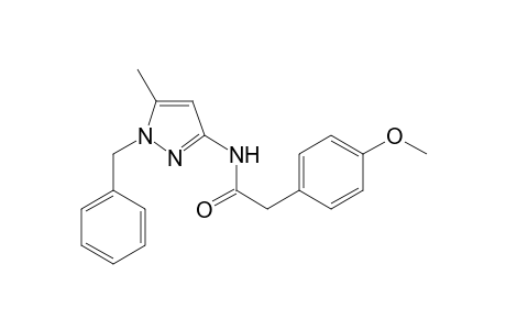 Benzeneacetamide, 4-methoxy-N-[5-methyl-1-(phenylmethyl)-1H-pyrazol-3-yl]-