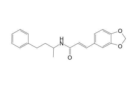 (2E)-3-(1,3-benzodioxol-5-yl)-N-(1-methyl-3-phenylpropyl)-2-propenamide