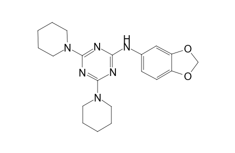 1,3,5-triazin-2-amine, N-(1,3-benzodioxol-5-yl)-4,6-di(1-piperidinyl)-