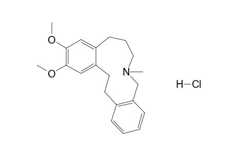 11,12-dimethoxy-6-methyl-6,7,8,9,14,15-hexahydro-5Hdibenzo[c,g]azacycloundecene hydrochloride