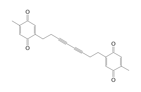 2-[8-(3,6-diketo-4-methyl-1-cyclohexa-1,4-dienyl)octa-3,5-diynyl]-5-methyl-p-benzoquinone