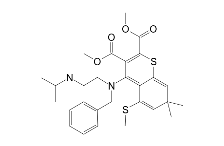 Dimethyl-4-[N-benzyl-N-[2-(isopropylamino)ethyl]amino]-5-(methylthio)-7H-7,7-dimethylbenzo[b]thiopyran-2,3-dicarboxylate