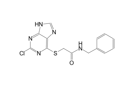 acetamide, 2-[(2-chloro-9H-purin-6-yl)thio]-N-(phenylmethyl)-