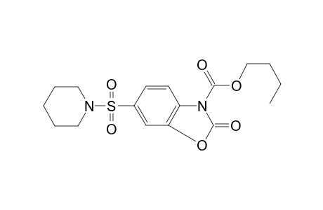 3(2H)-benzoxazolecarboxylic acid, 2-oxo-6-(1-piperidinylsulfonyl)-,butyl ester