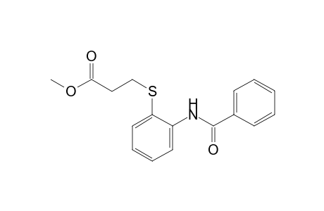 Methyl 3-((2-benzamidophenyl)thio)propanoate