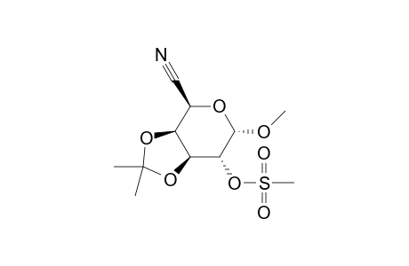 methyl 3,4-O-isopropylidene-a-D-galactopyranosidurononitrile, methanesulfonate