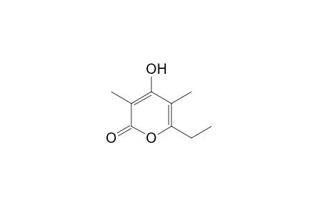 2H-Pyran-2-one, 6-ethyl-4-hydroxy-3,5-dimethyl-
