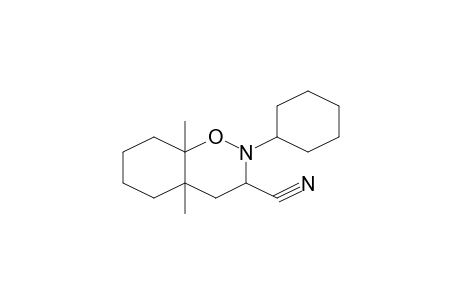 2-Cyclohexyl-4a,8a-dimethyloctahydro-2H-1,2-benzoxazine-3-carbonitrile