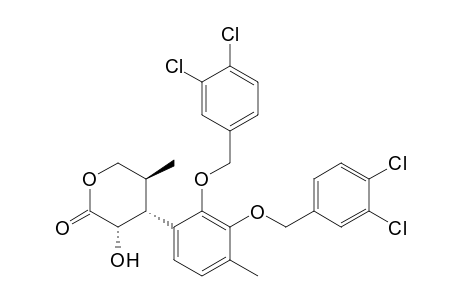 (2S,3R,4S)-3-[2,3-Bis(3,4-dichlorobenzyloxy)-4-methylphenyl]-2-(hydroxy)-4-methyl-.delta.-valerolactone