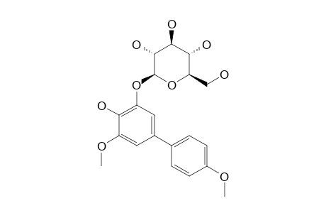 SHANYENOSIDE-A;5,4'-DIMETHOXY-BIPHENYL-4-OL-3-O-BETA-D-GLUCOPYRANOSIDE