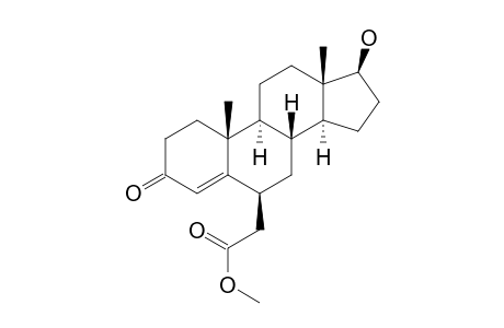 Androst-4-ene-6-acetic acid, 17-hydroxy-3-oxo-, methyl ester, (6.beta.,17.beta.)-