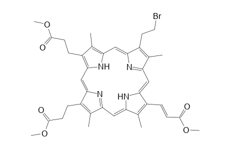 21H,23H-Porphine-2,18-dipropanoic acid, 7-(2-bromoethyl)-12-(3-methoxy-3-oxo-1-propenyl)-3,8,13,17-tetramethyl-, dimethyl ester