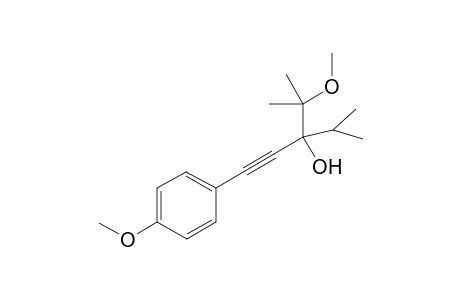 3-Isopropyl-4-methoxy-1-(4-methoxyphenyl)-4-methylpent-1-yn-3-ol