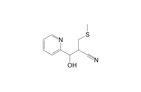 2-(methylsulfanylmethyl)-3-oxidanyl-3-pyridin-2-yl-propanenitrile