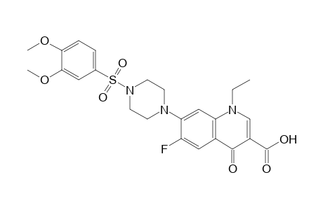 7-(4-((3,4-Dimethoxyphenyl)sulfonyl)piperazin-1-yl)-1-ethyl-6-fluoro-4-oxo-1,4-dihydroquinoline-3-carboxylic acid