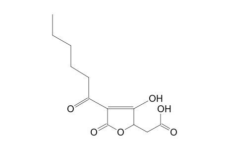 (+/-)-2,5-dihydro-4-hexanoyl-3-hydroxy-5-oxo-2-furanacetic acid
