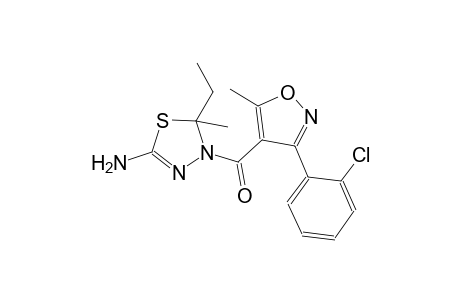 4-{[3-(2-chlorophenyl)-5-methyl-4-isoxazolyl]carbonyl}-5-ethyl-5-methyl-4,5-dihydro-1,3,4-thiadiazol-2-amine