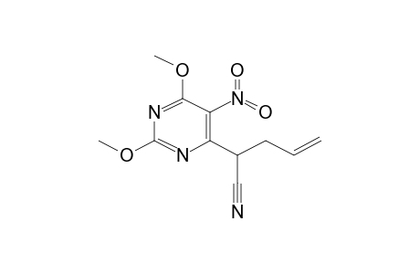 2-(2,6-dimethoxy-5-nitropyrimidin-4-yl)pent-4-enenitrile