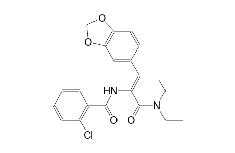 N-{(Z)-2-(1,3-benzodioxol-5-yl)-1-[(diethylamino)carbonyl]ethenyl}-2-chlorobenzamide