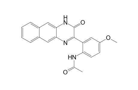 N-[4-Methoxy-2-(3-oxo-3,4-dihydrobenzo[g]quinoxalin-2-yl)phenyl]acetamide