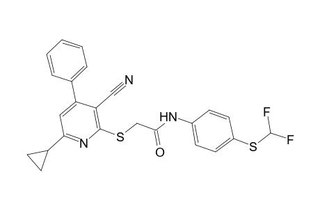 acetamide, 2-[(3-cyano-6-cyclopropyl-4-phenyl-2-pyridinyl)thio]-N-[4-[(difluoromethyl)thio]phenyl]-