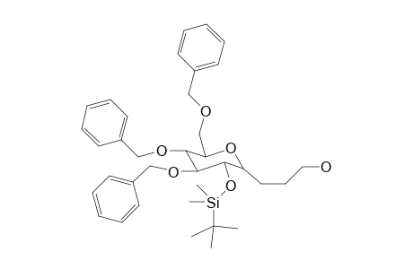 2,6-Anhydro-1,3,4-tri-o-benzyl-5-o-[tert-butyldimethylsilyl]-7,8,9-trideoxy-D-glycerol-L-gulo-nonitol