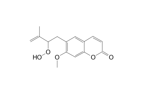 2H-1-Benzopyran-2-one, 6-(2-hydroperoxy-3-methyl-3-butenyl)-7-methoxy-