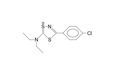 3-(4-Chloro-phenyl)-5-diethylamino-1,4,2-dithiazolium cation