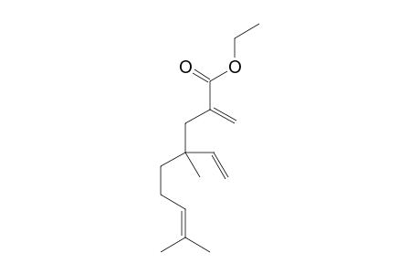 Ethyl 4,8-dimethyl-2-methylene-4-vinylnon-7-enoate