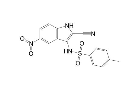 5-Nitro-3-(p-tosyl)aminoindole-2-carbonitrile