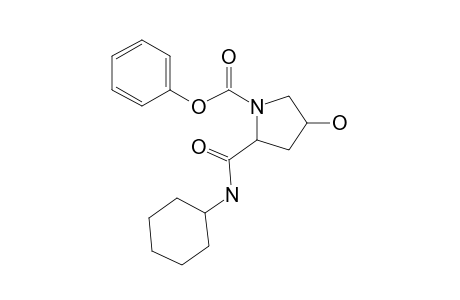 Pyrrolidine-1-carboxylic acid, 2-cyclohexylaminocarbonyl-4-hydroxy-, phenyl ester