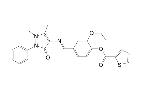 4-{[(1,5-dimethyl-3-oxo-2-phenyl-2,3-dihydro-1H-pyrazol-4-yl)imino]methyl}-2-ethoxyphenyl 2-thiophenecarboxylate