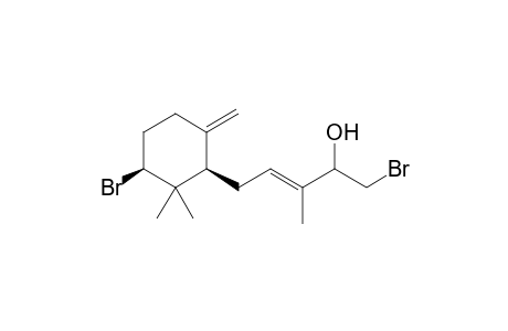 (1S,3R)-2,2-Dimethyl-1-bromo-4-methylene-3-(5'-bromo-4'-hydroxy-3'-methyl-2'-pentenyl)-cyclohexane