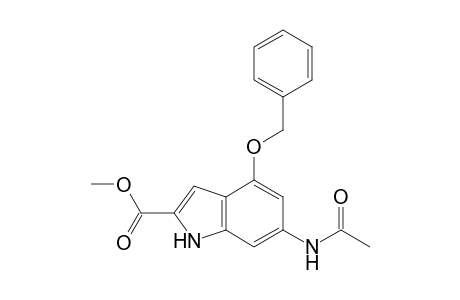 4-Benzyloxy-6-acetamido-indole-2-carboxylic acid, methyl ester