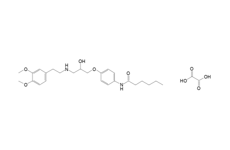 4'-{3-[(3,4-Dimethoxyphenethyl)amino]-2-hydroxpropoxy}hexananilide, oxalate(1:1)