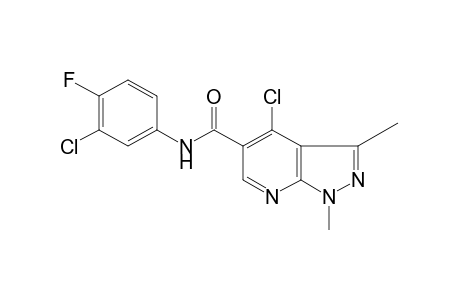 3',4-dichloro-1,3-dimethyl-4'-fluoro-1H-pyrazolo[3,4-b]pyridine-5-carboxanilide