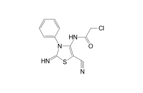 Acetamide, 2-chloro-N-(5-cyano-2-imino-3-phenyl-4-thiazolin-4-yl)-